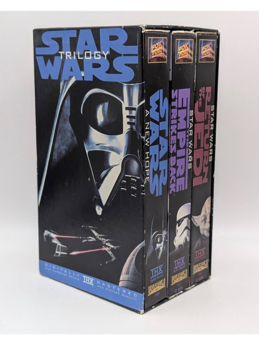 Star Wars Trilogy VHS 3-Tape THX Digitally Mastered Box Set PG A New Hope Jedi